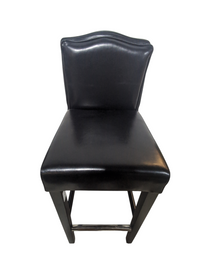 Black Leather Barstool