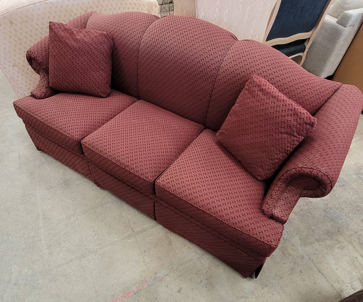 Maroon Red 3-Seater Sofa