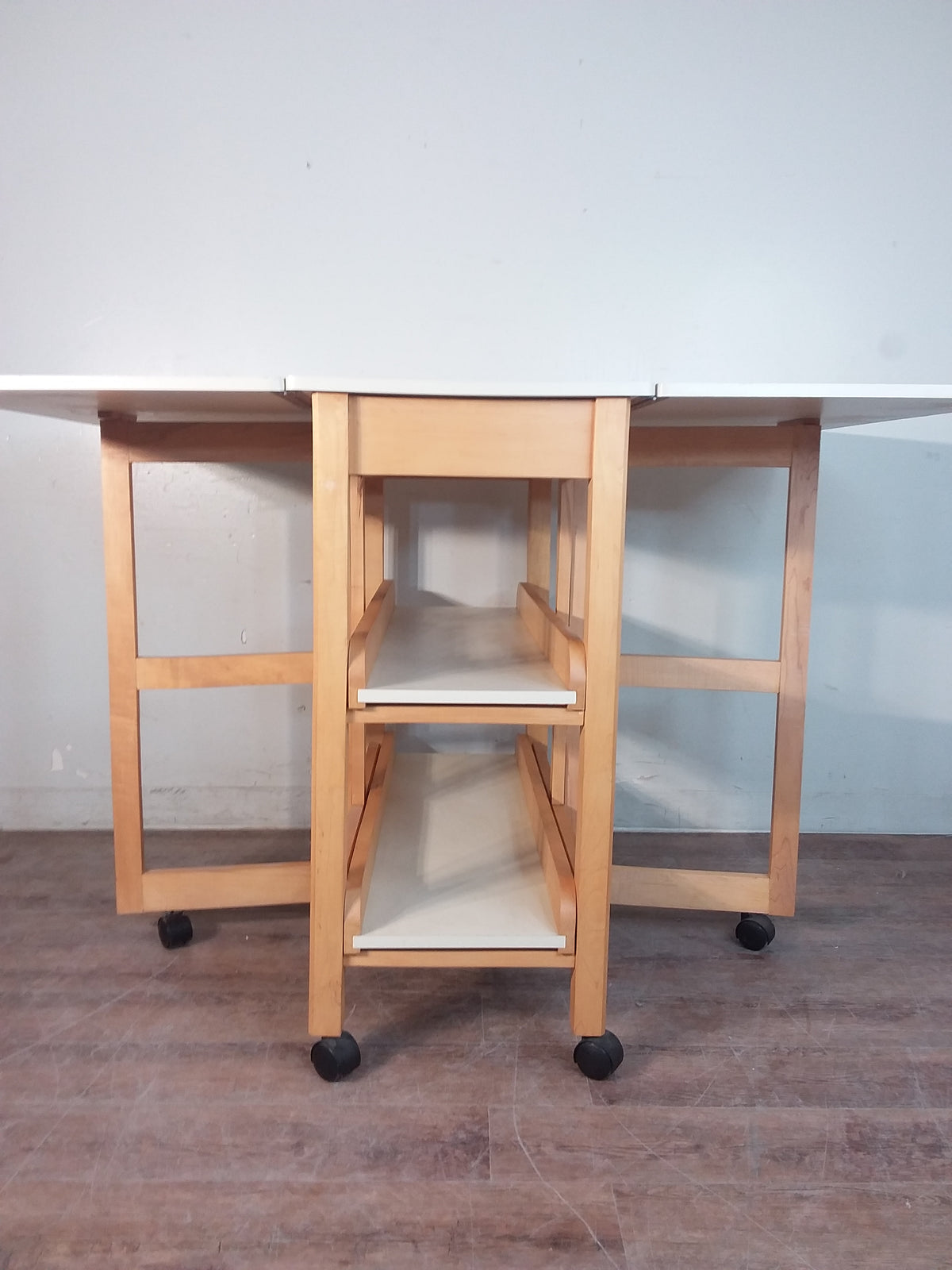 White Laminate Folding Work Table