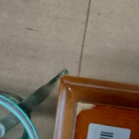 28"W Wood and Glass Side Table