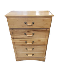 Light Oak Tallboy Dresser