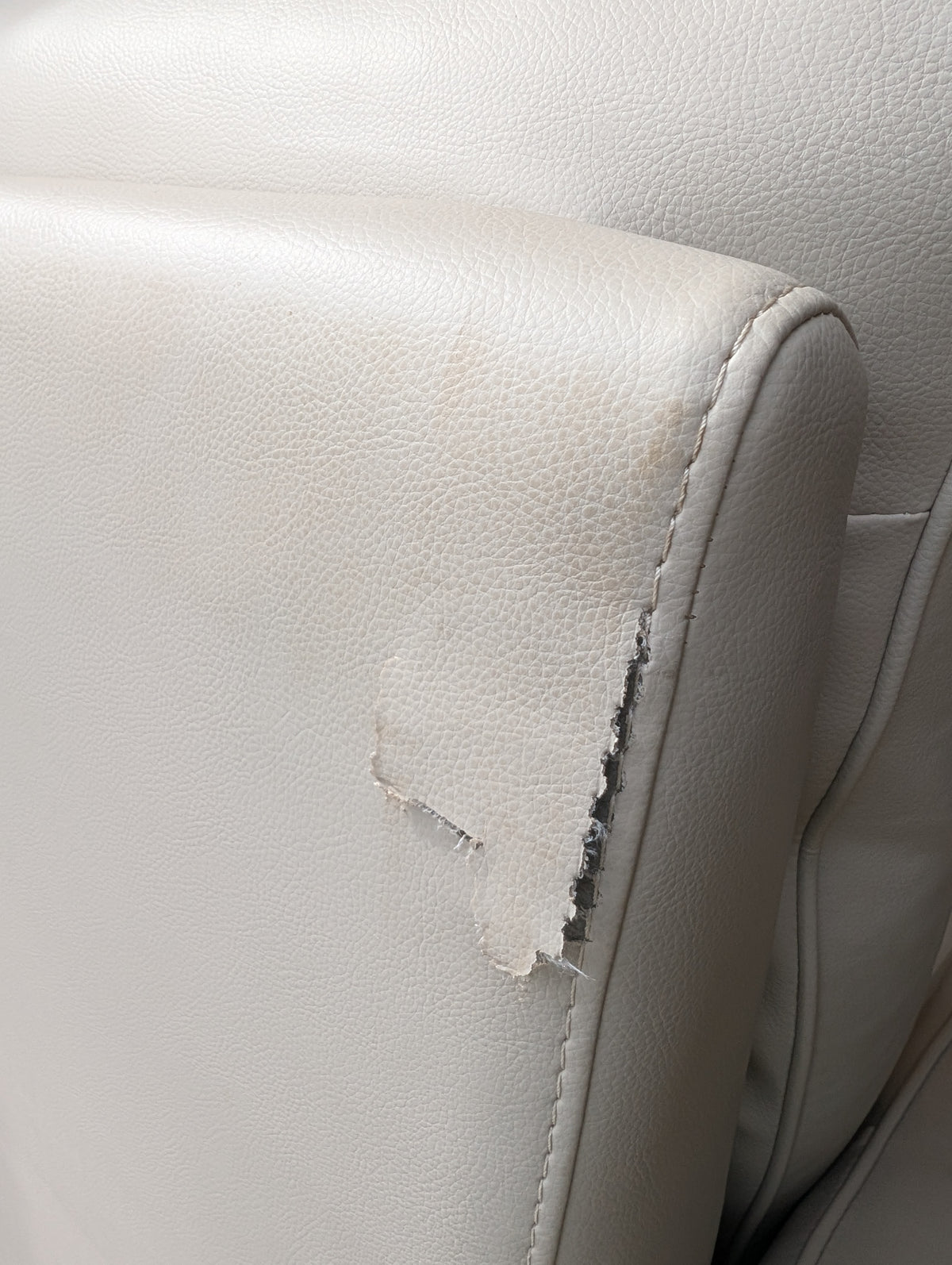Cream Power Recliner Loveseat