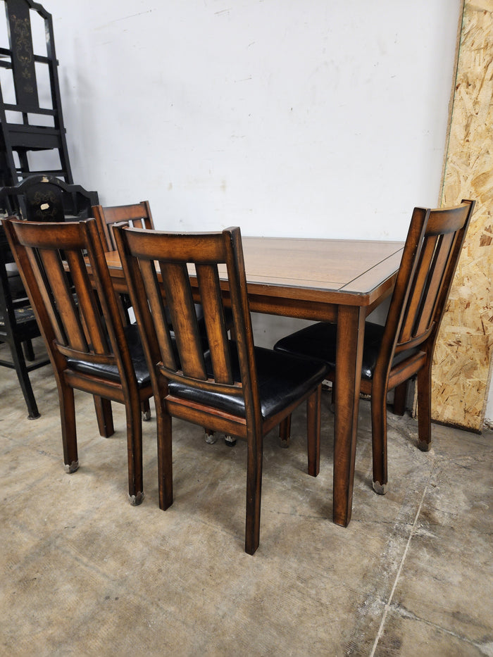 Dark Wood 5 Piece Dining Set