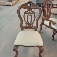 78"W Dining Table with Eight Chairs and Two Leaves