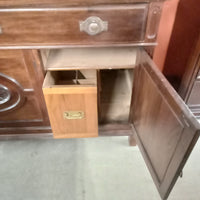 72"W Antique Dresser With Mirror