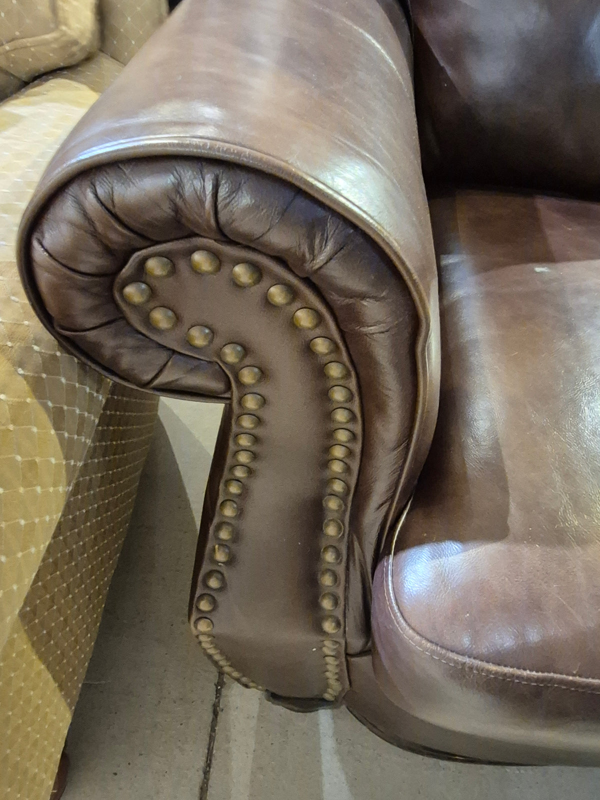 Brown Leather Sofa
