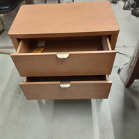 24"W Two Drawer Side Table with Power Outlet