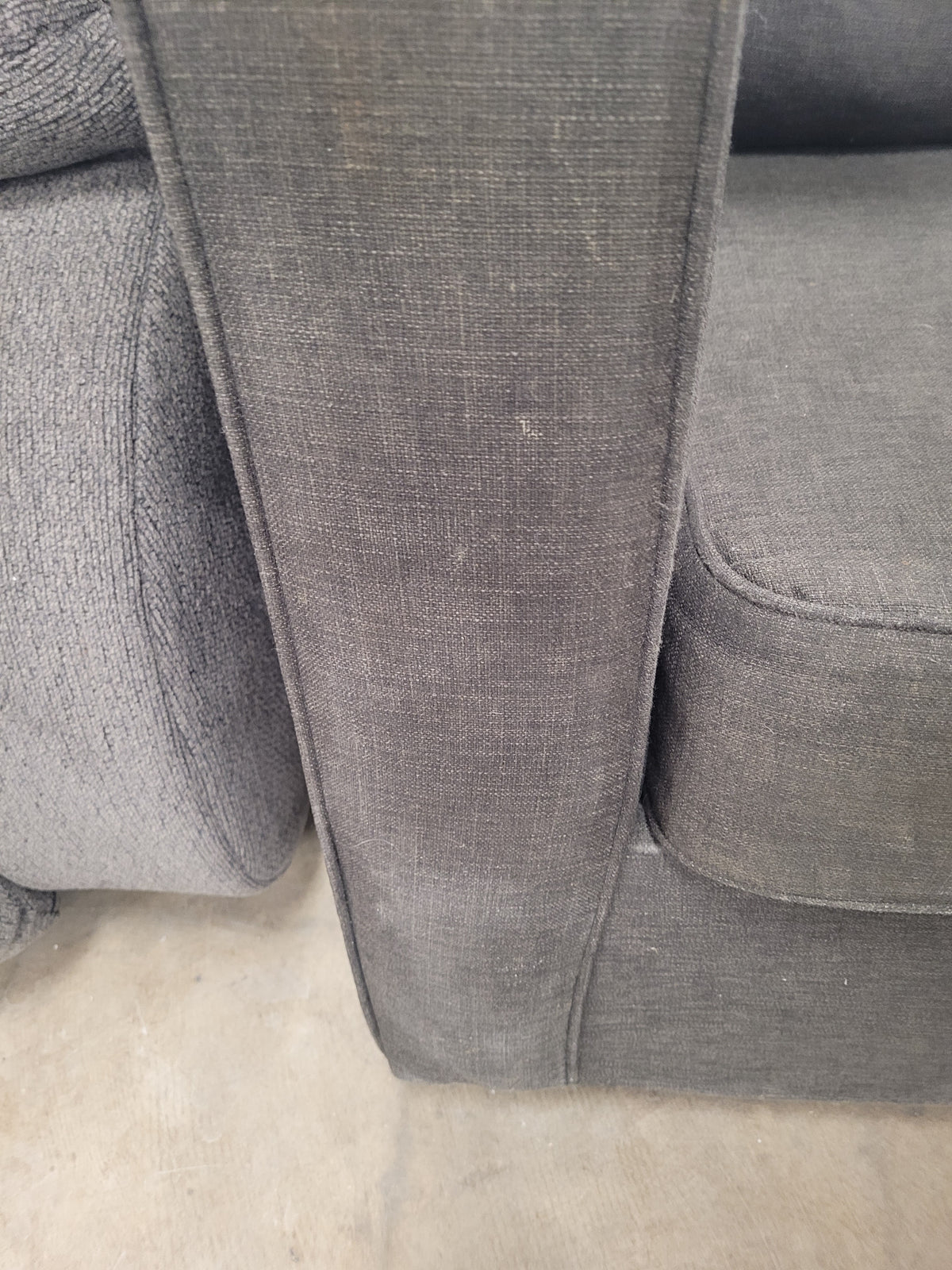 Charcoal Grey Upholstered Armchair