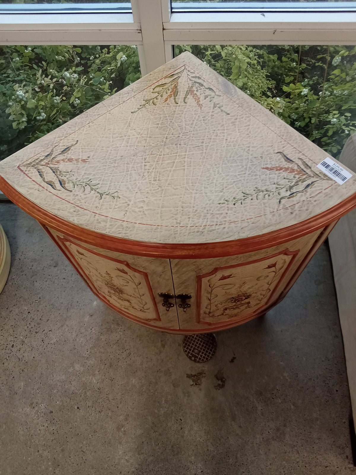 20"W Corner Cabinet with Painted Doors and Top