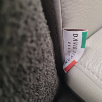 120"W 2-Piece Sectional Sofa in Gray Leather (No Legs)