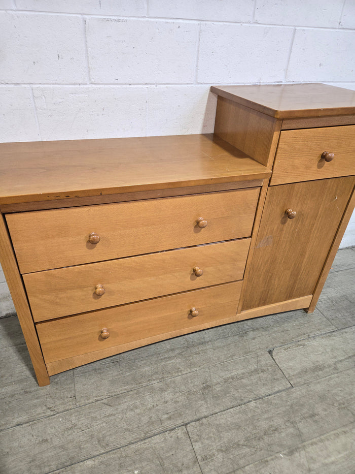 Three Drawer Dresser With One Door