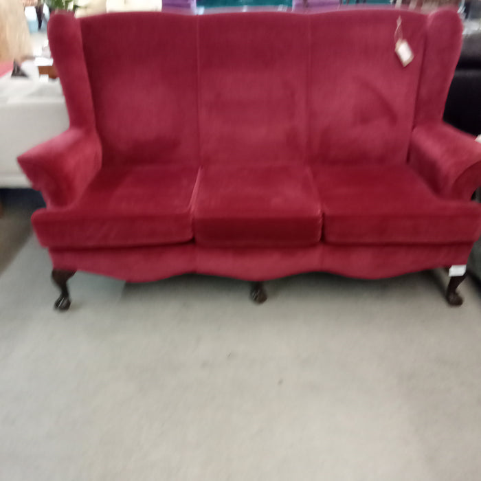 70"W 3-Seat Sofa in Burgundy Fabric
