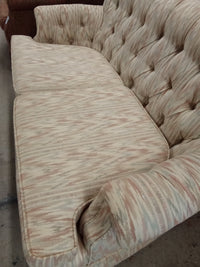 53"W Beige Patterned Loveseat Sofa
