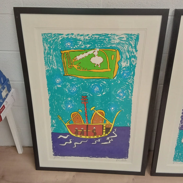 Set of Three Lithographs - Framed