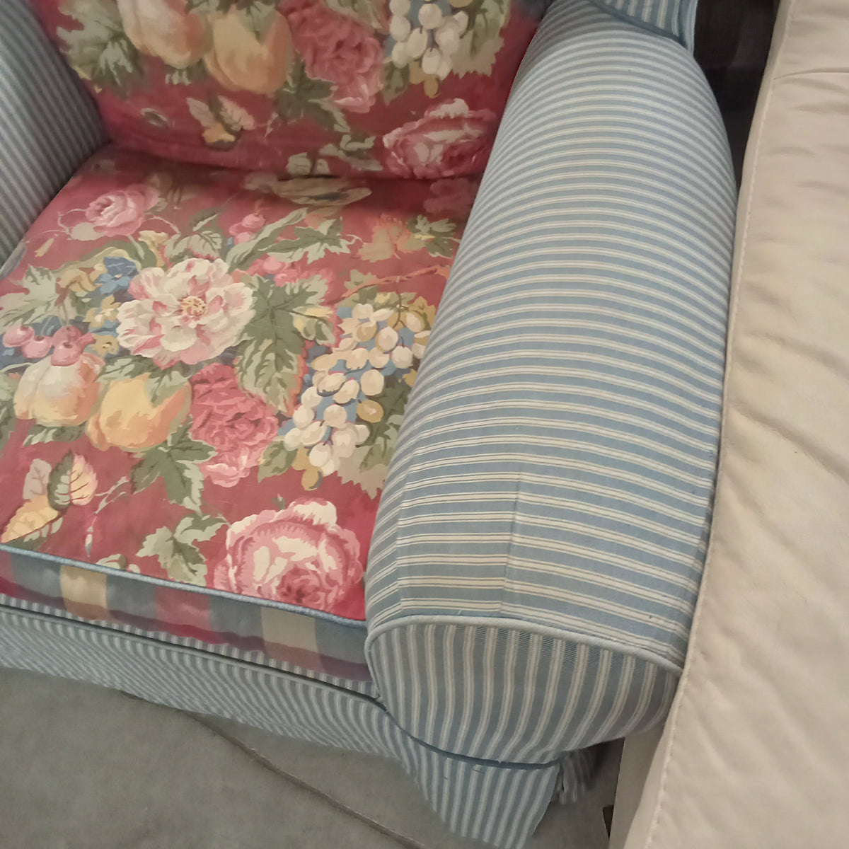 40"W Armchair in Floral Pattern
