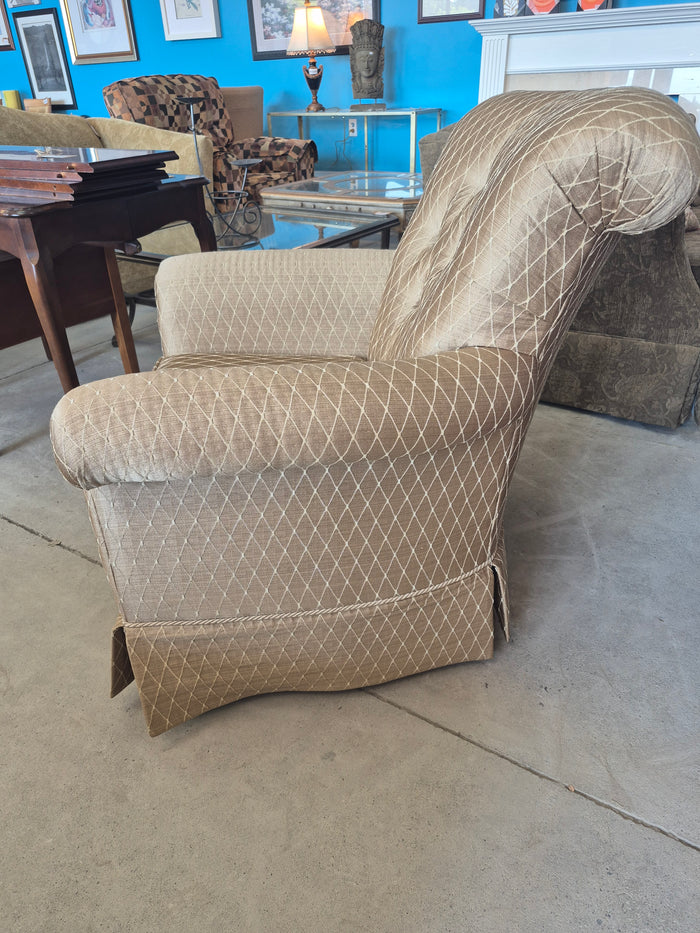 Dobby Weave Tan Accent Chair