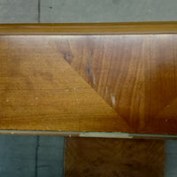 28"W Wood and Glass Side Table