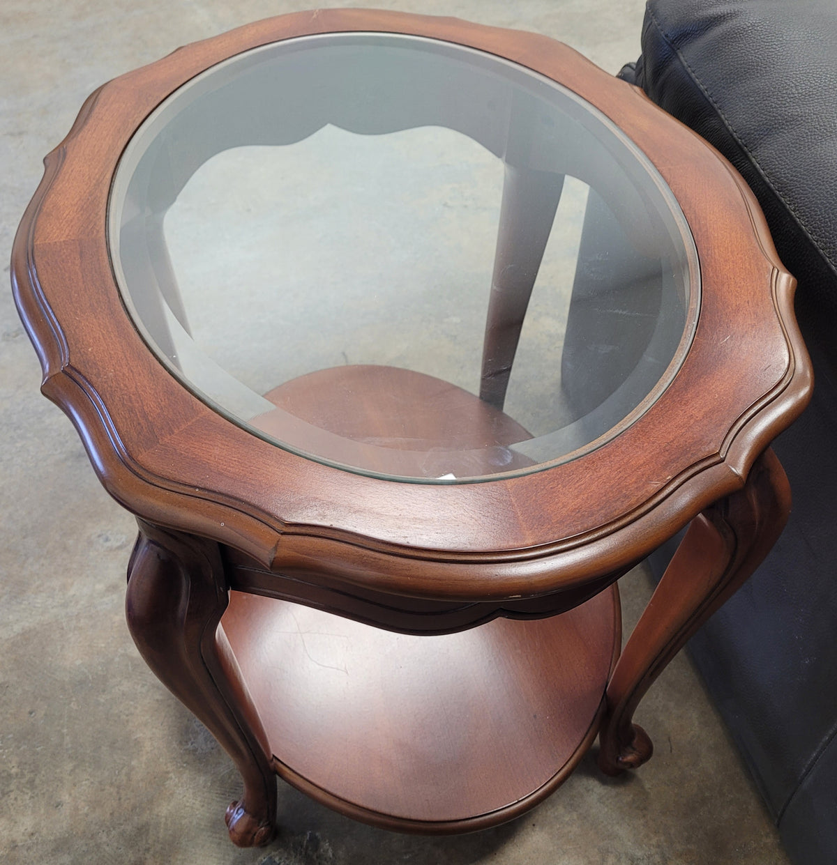Dark Cherry Wood End Tables