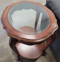Dark Cherry Wood End Tables