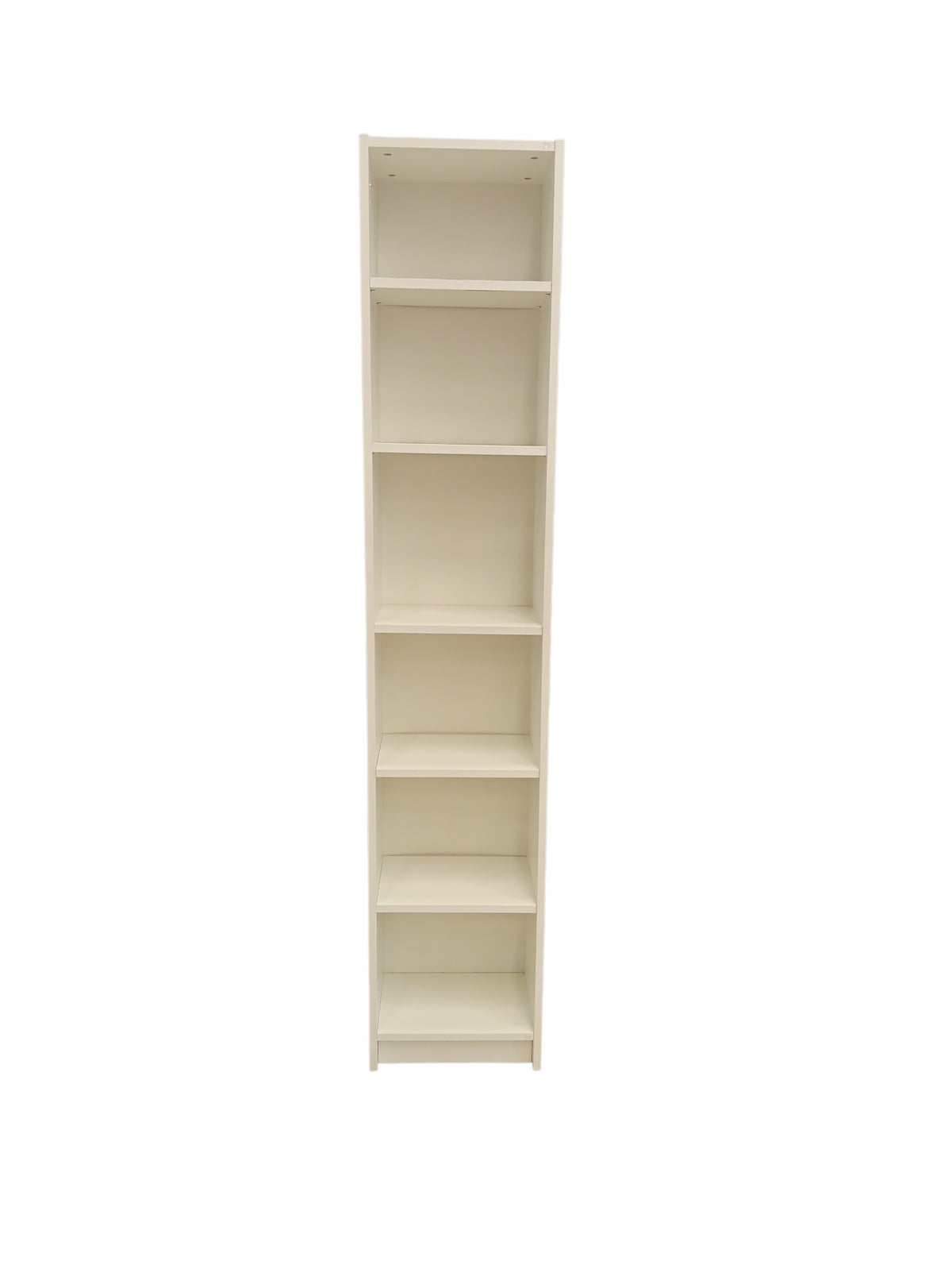 Tall White 6-Tier Bookcase