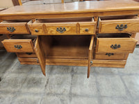 Solid Wood 7 Drawer Dresser with Mirror