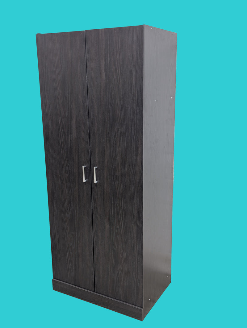 Black-Brown Two Door Wardrobe