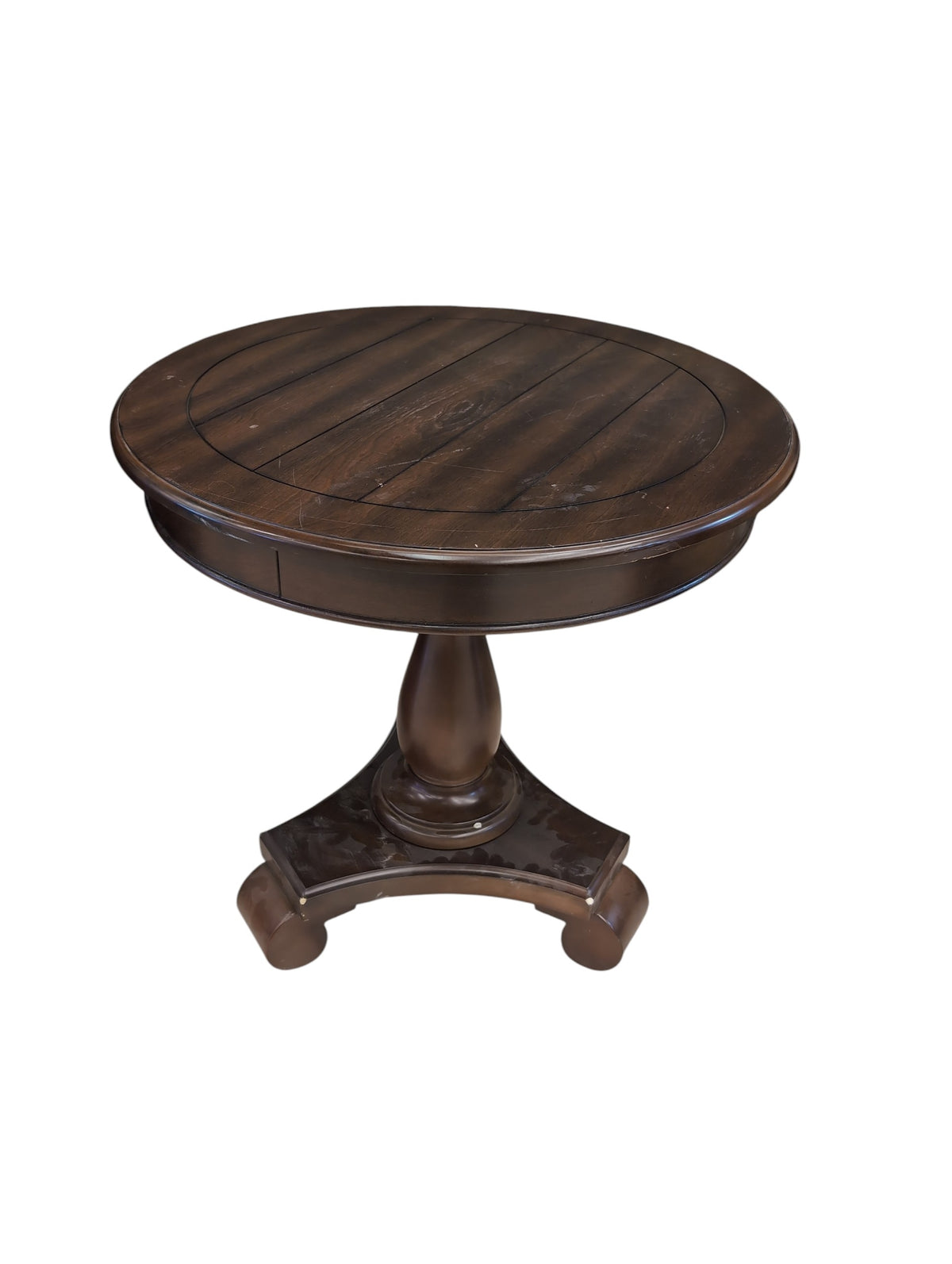 Round Wooden Pedestal Table