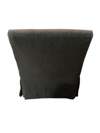 Green Skirted Swivel Armchair