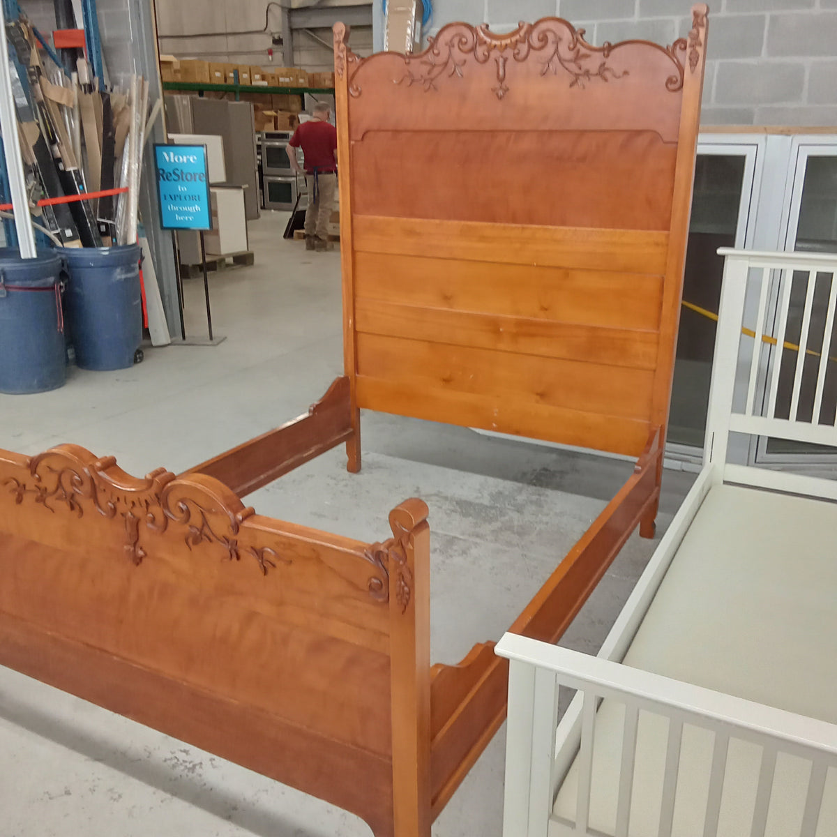 57"W Double Bed Frame in Wood