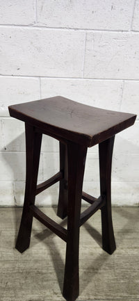 Mahogany Timber Saddle Bar Stool