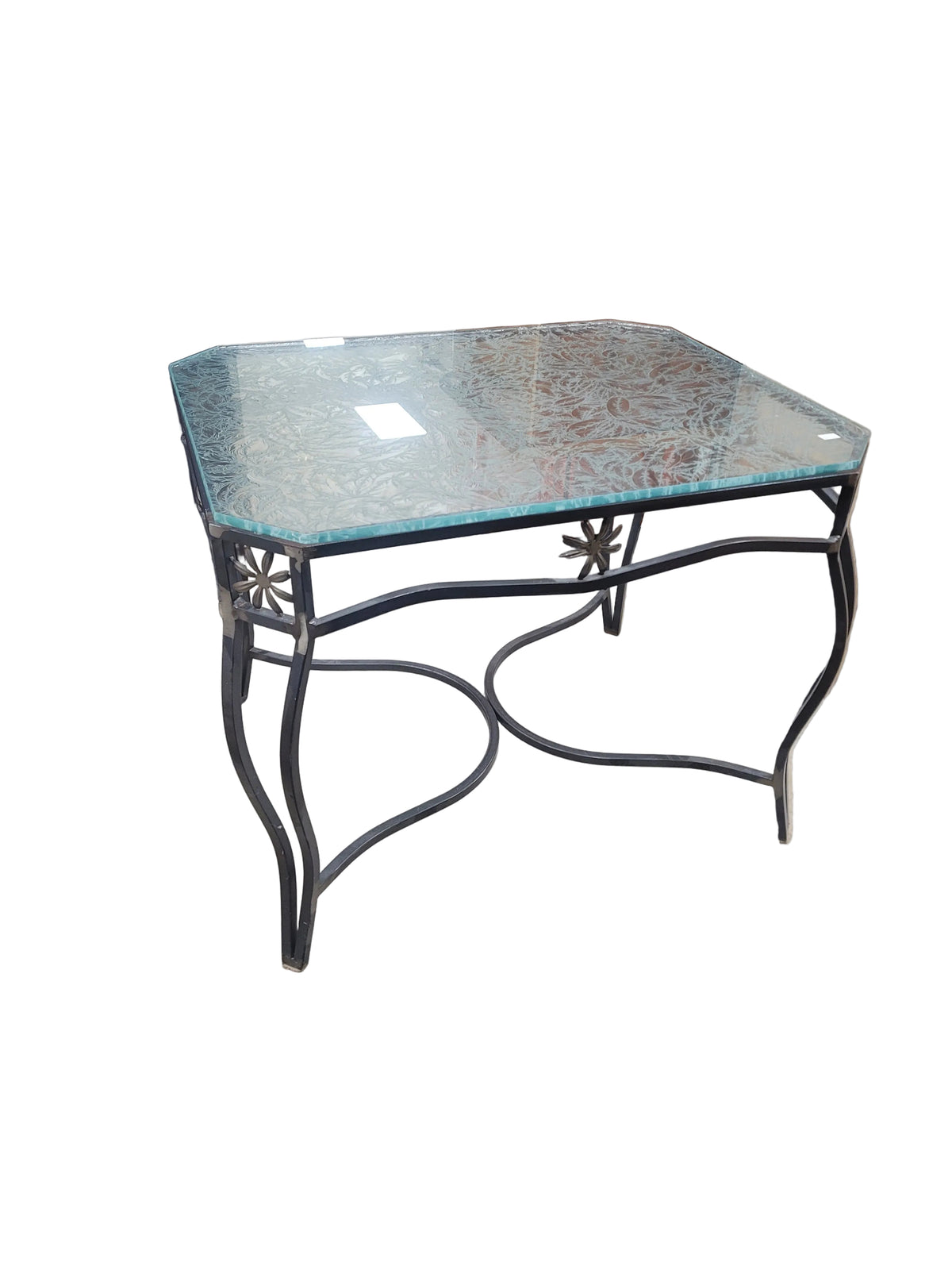 90's Wrought Iron Accent Table
