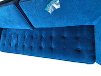 Modern Tufted Deep Blue Sofa (2 Buttons Detached)