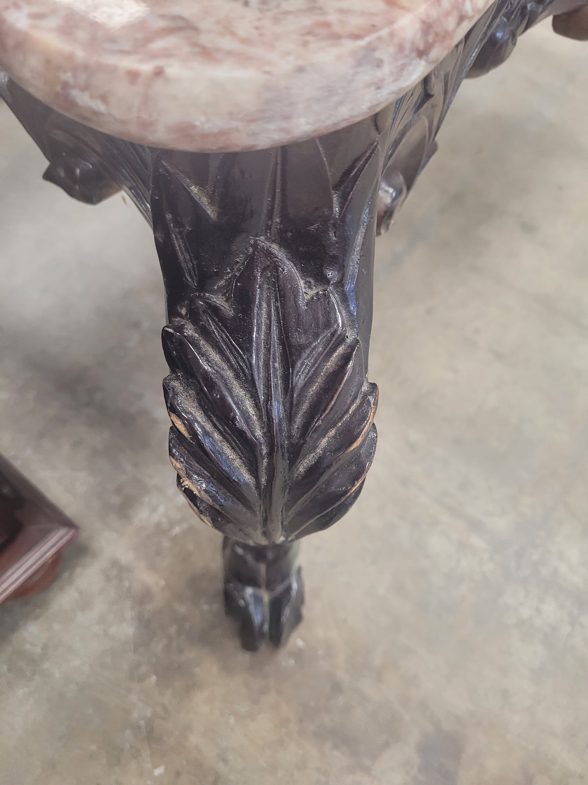 Ornate Marble-Top Coffee Table