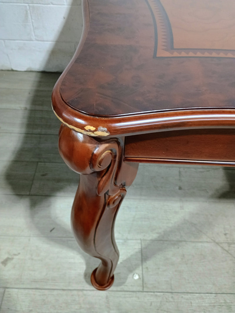 Mahogany Inlaid Dining Table for 12
