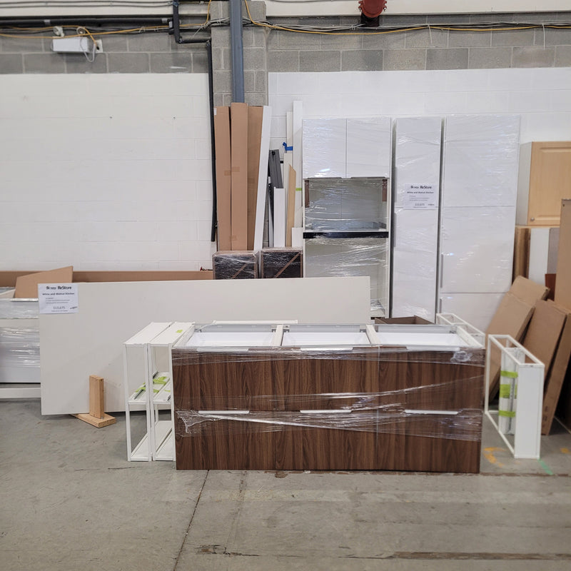 White and Walnut Kitchen