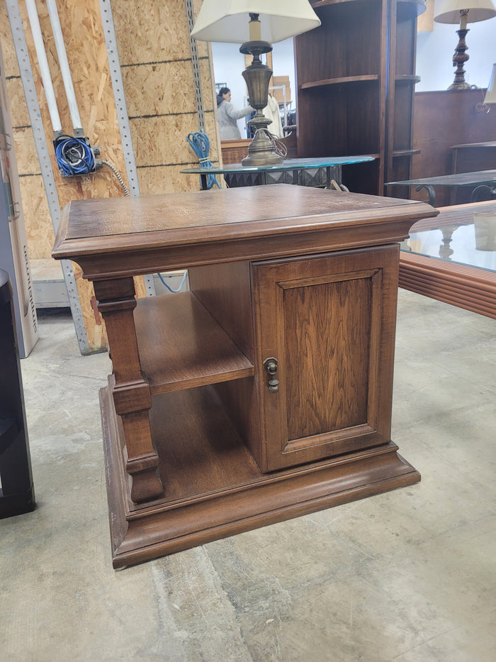 End Table W/ Medium Brown Oak Finish