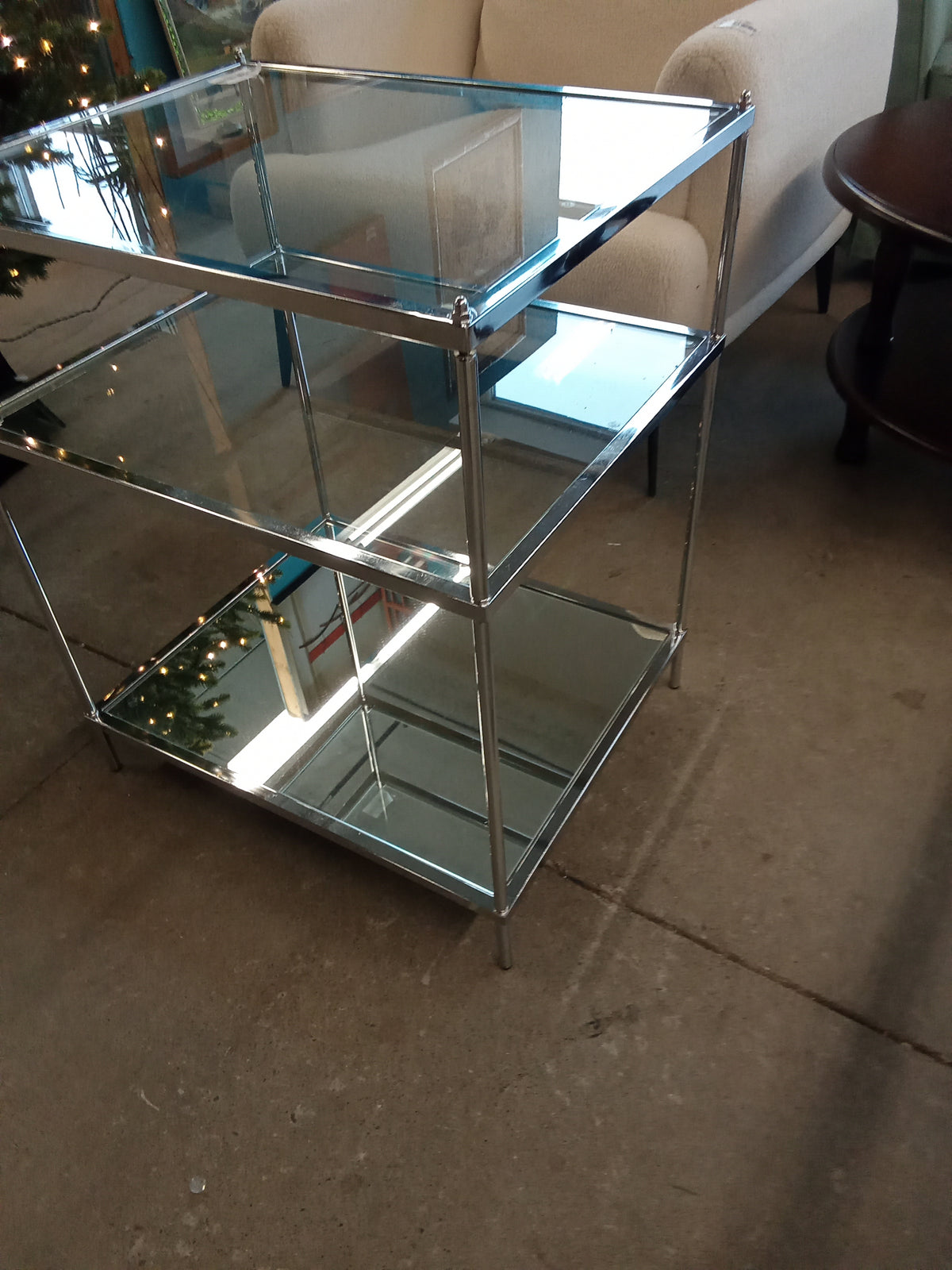 22"W Glass Side Table