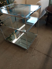 22"W Glass Side Table