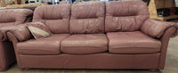 Mauve Leather Sofa
