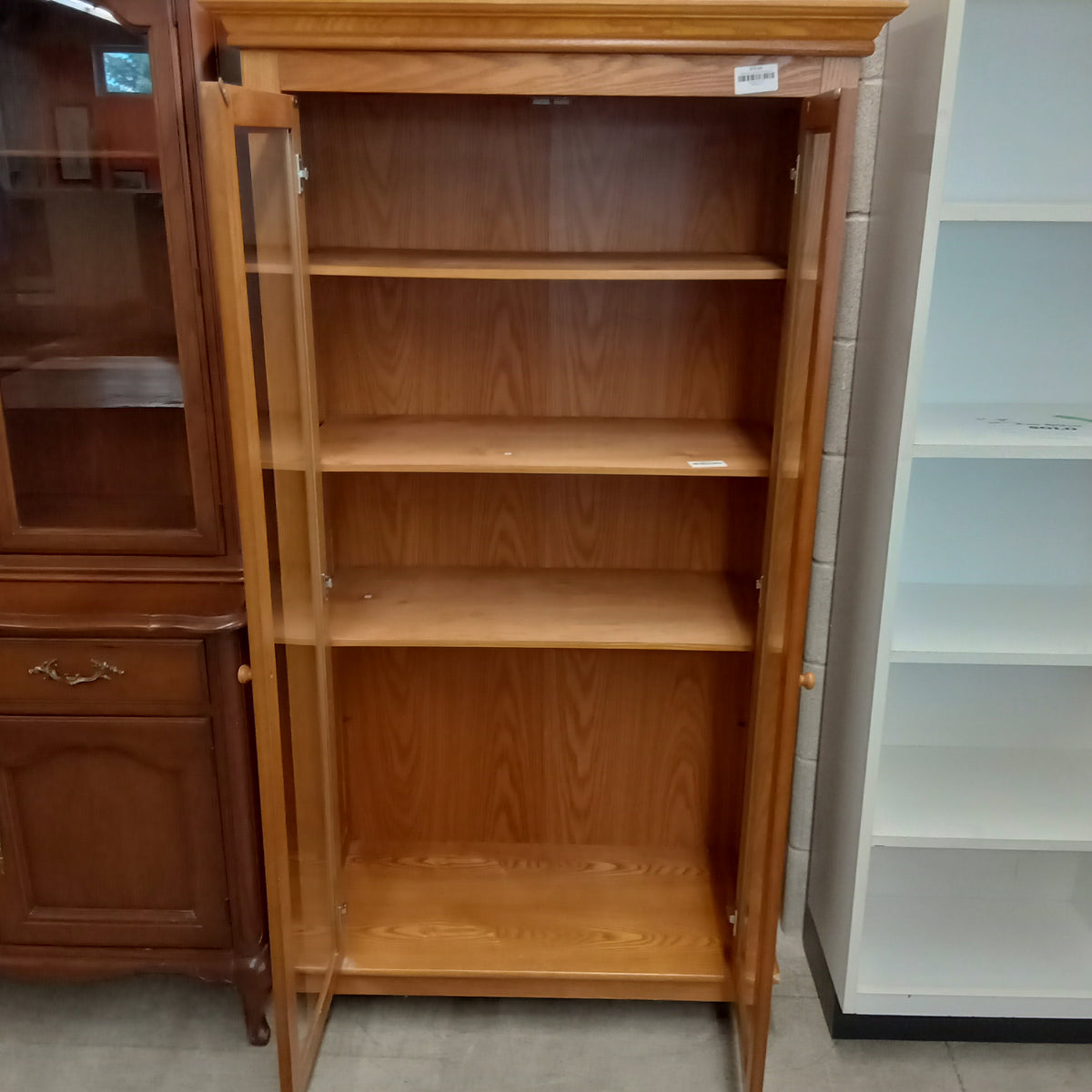 36"W Book Case with Glass Doors