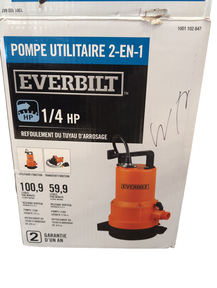 Everbilt 1/4 HP 2-in-1 Utility Pump