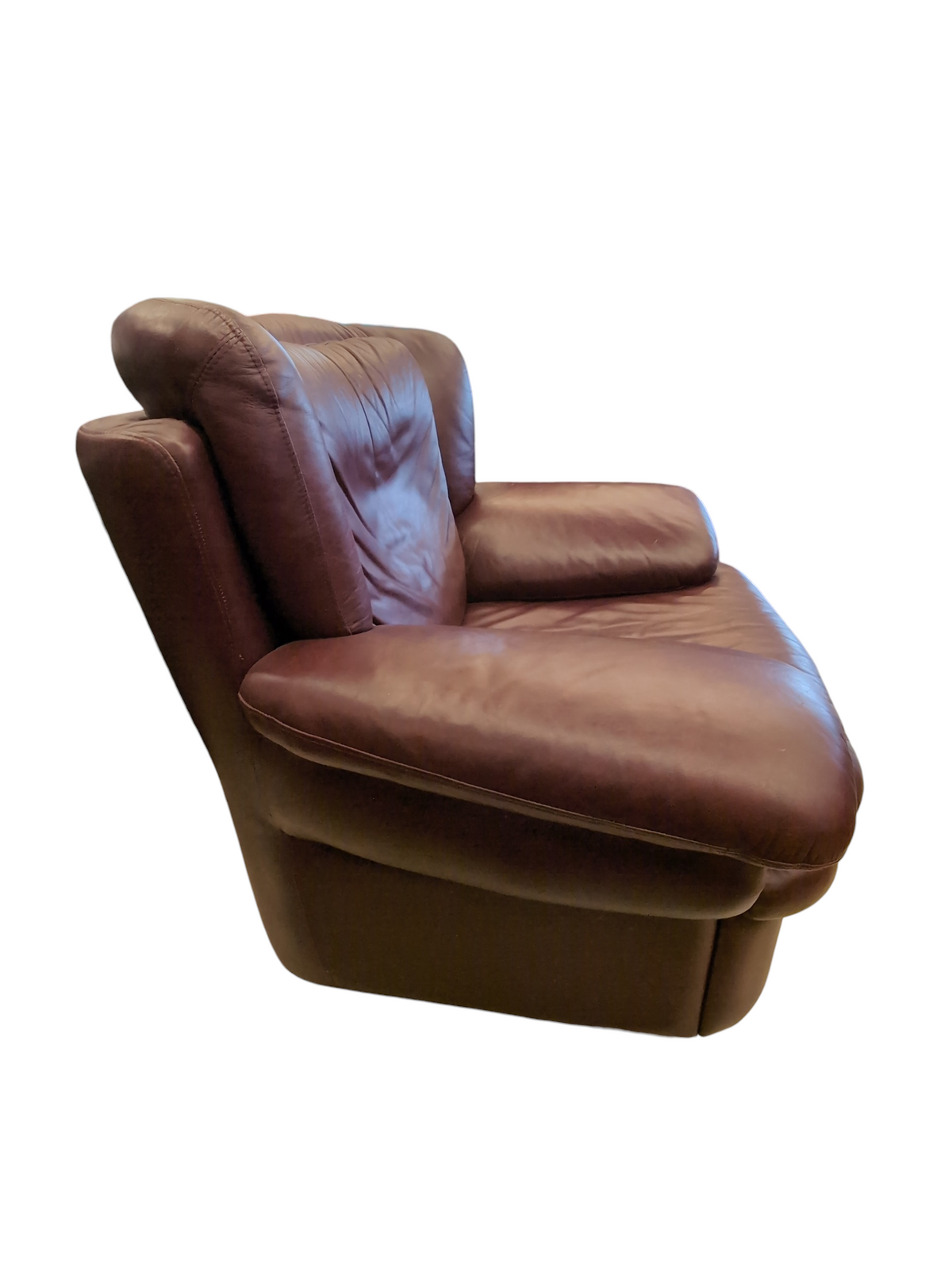 Cabernet Red Genuine Leather Armchair
