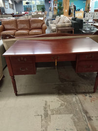 55"W Double Pedestal Wooden Desk