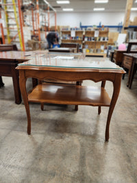 Rectangular 2 Tier Wooden Side Table