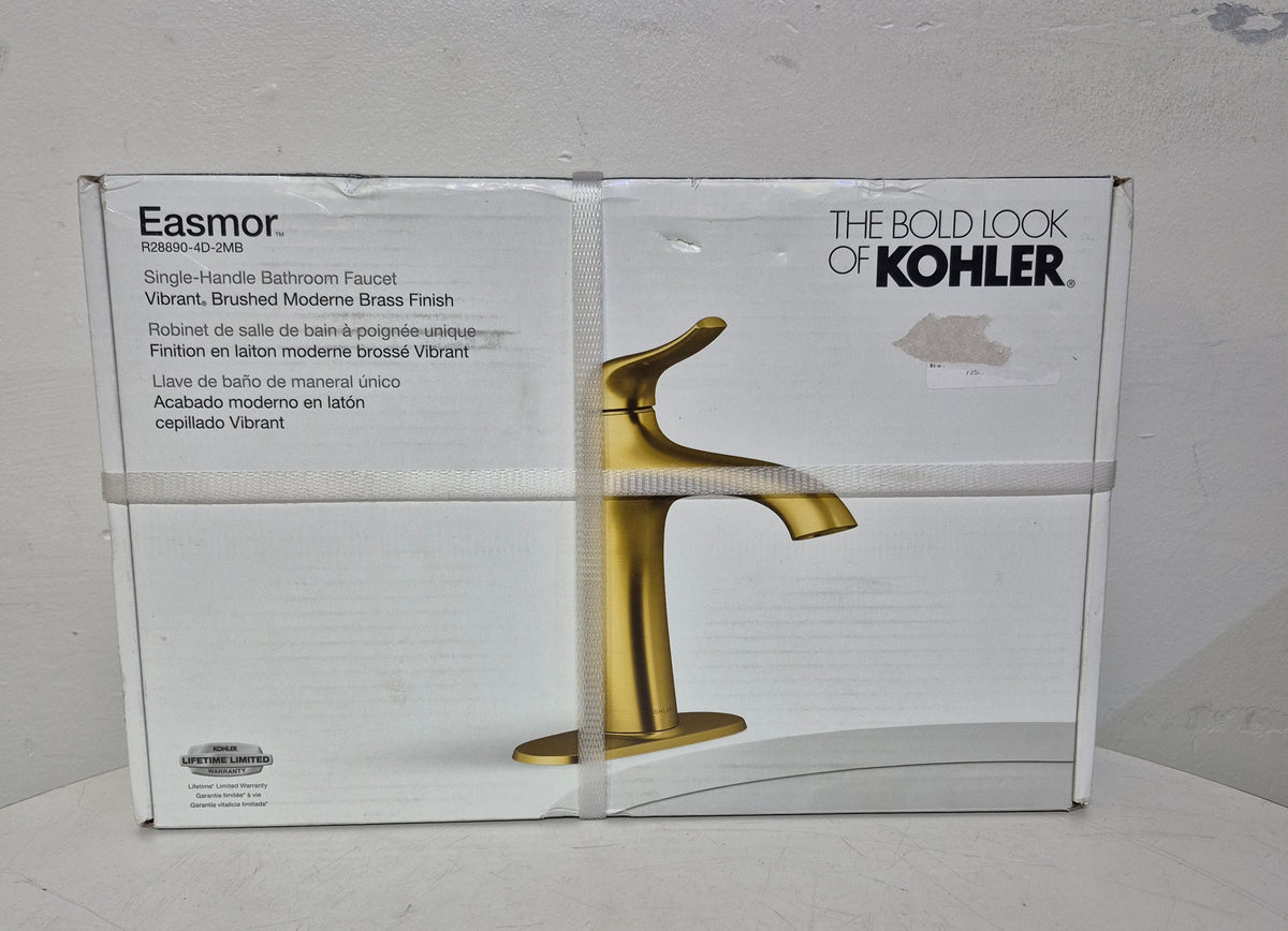 KOHLER Easmor 1-Handle Bathroom Sink Faucet in Gold
