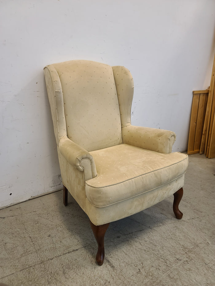 Beige Wing Back Chair