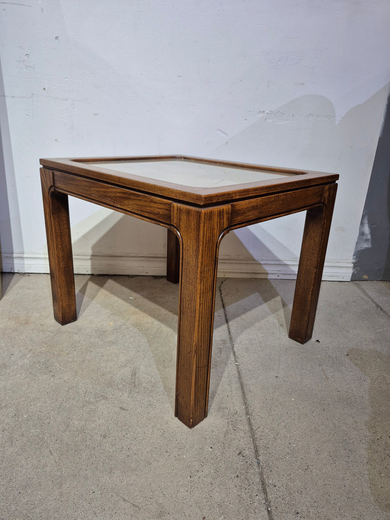 Cane Top Side Table