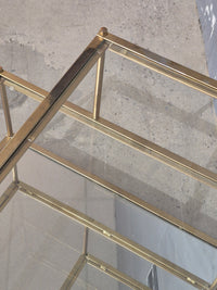 Brass-Look and Glass Side Table