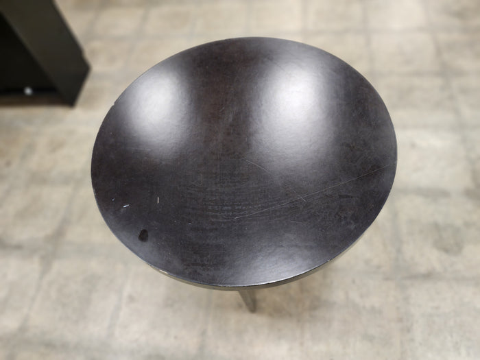 Round Dark Brown 2 Tier Side Table