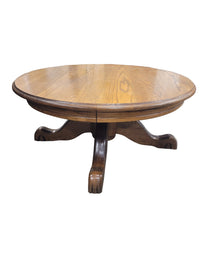 Honey Oak Pedestal Coffee Table